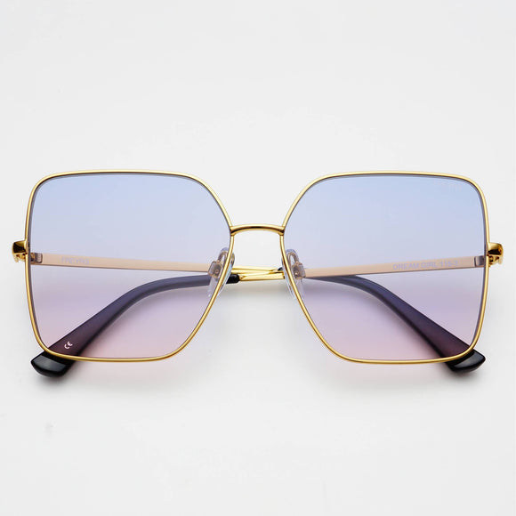 115-3 Dream Girl Blue Pink Gold Mirrored Sunglasses