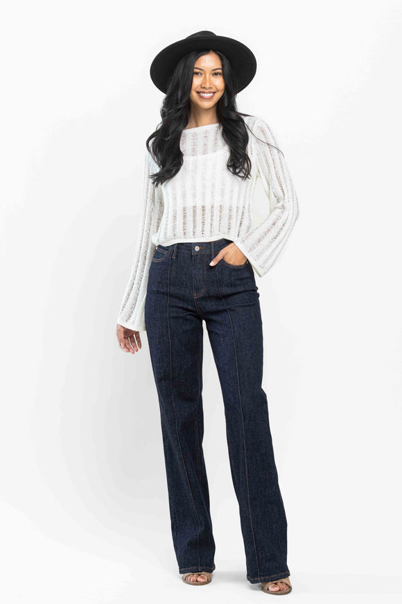 Judy Blue Mid-Rise Trouser Flare Jean