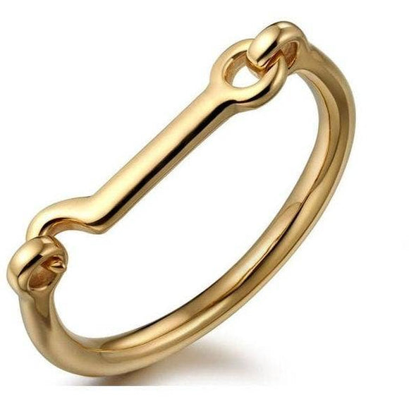 Horsebit Bangle: Gold