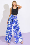 A printed woven pant - IP8410: NAVY WHITE / Contemporary / L