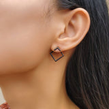 Square Ear Jacket 18KG Earring