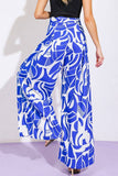 A printed woven pant - IP8410: NAVY WHITE / Contemporary / S