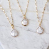 Natural Pearl Necklace - Round