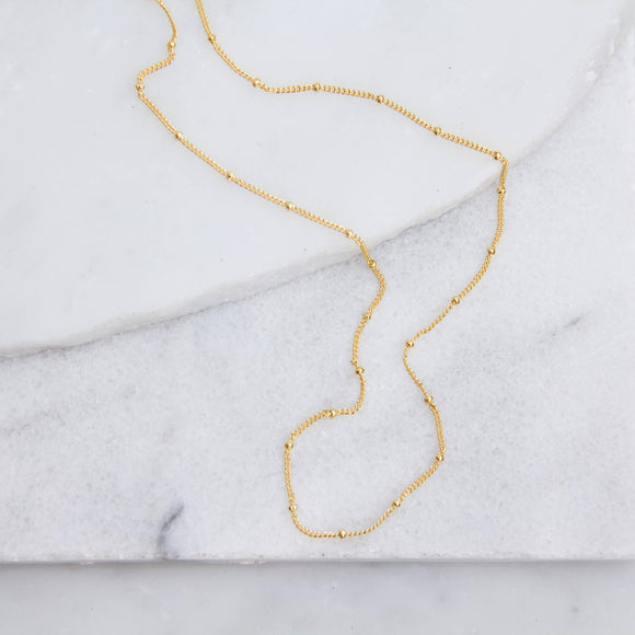 18 inches / Gold Satellite Chain Neclace