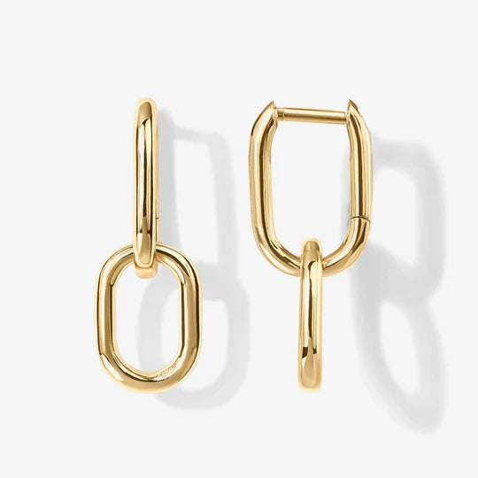 Convertible Paper Clip LInk Hoop Earrings