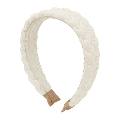 Cream Braided Fabric Headband