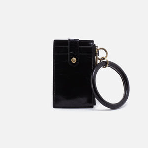 Ring Credit Card Wristlet in Black