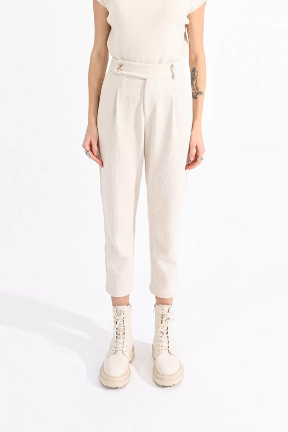 Corduroy Pants in Off White
