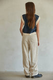 Navy and Cream Pullover Vest