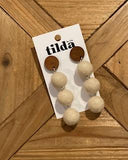 Tilda Felt Three Small Balls Earrings