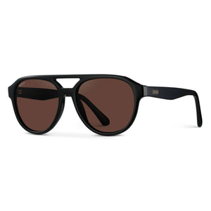 Sterling Glossy Black Brown Lens Sunglasses