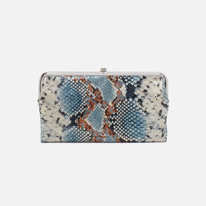 Lauren Clutch-Wallet Clutch in Blue Tempest Snake