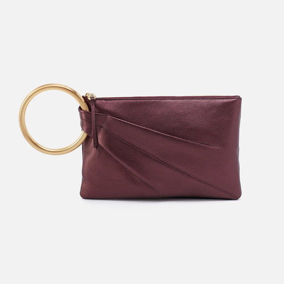 Sheila Ring Clutch in Frosted Plum