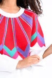 Pattern Sweater with Raglan Sleeve