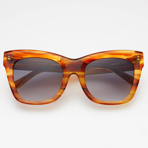 Palermo Brown Oversized Cat Eye Sunglasses 146-3