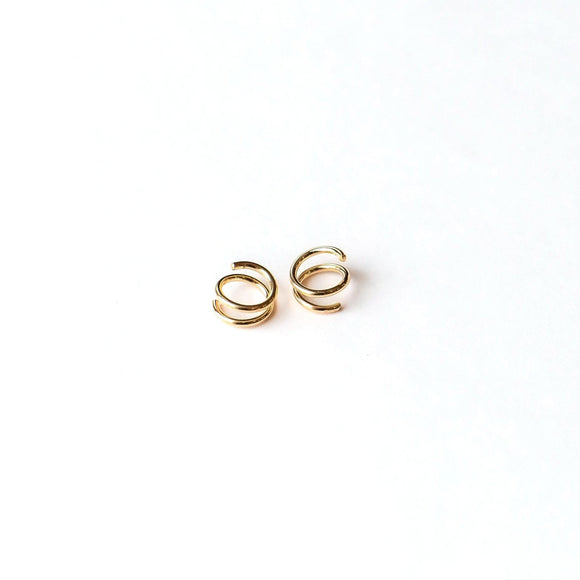 Extra Small Gold Twist Earrings