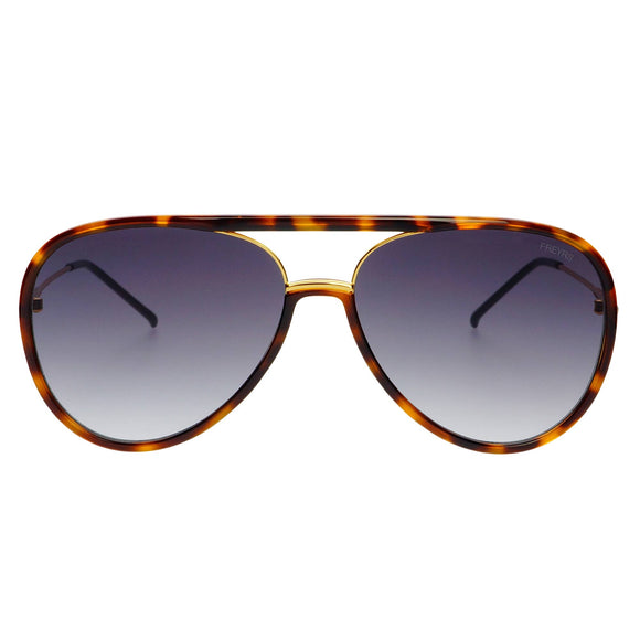 92-3 Shay  Tortoise / Gradient Gray Aviator Sunglasses