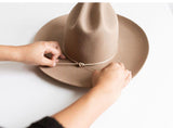 Double Strand Rope Hat Band -Tan