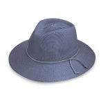 Victoria Fedora Hat in Dusty Blue